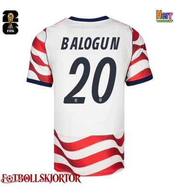 Förenta stater Folarin Balogun #20 Hemmatröja VM 2026 Kortärmad